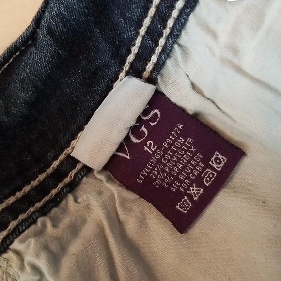 VGS Jeans Bling pockets Size 12 Denim Cute Plus size Womens - Picture 11 of 12